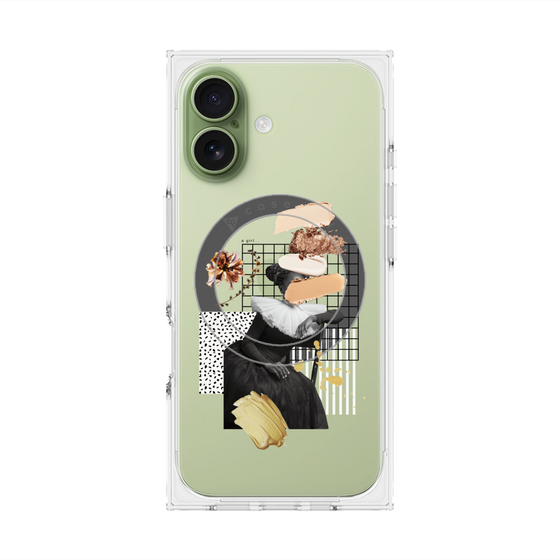 プレミアムスクエアケース with MagSafe［ Artistic Fall in Beige ］