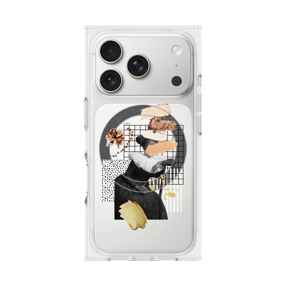プレミアムスクエアケース with MagSafe［ Artistic Fall in Beige ］