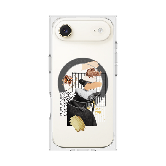 プレミアムスクエアケース with MagSafe［ Artistic Fall in Beige ］