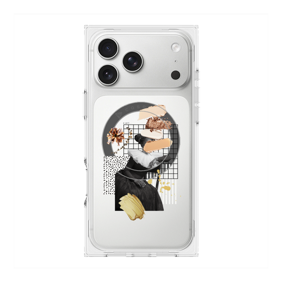 プレミアムスクエアケース with MagSafe［ Artistic Fall in Beige ］