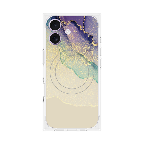プレミアムスクエアケース with MagSafe［ Marble Purple ］