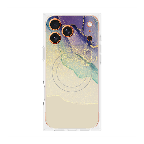 プレミアムスクエアケース with MagSafe［ Marble Purple ］