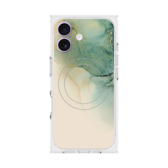 プレミアムスクエアケース with MagSafe［ Marble Green ］