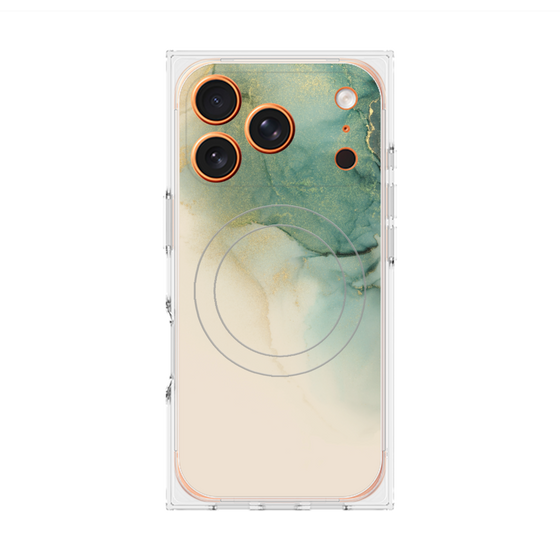 プレミアムスクエアケース with MagSafe［ Marble Green ］