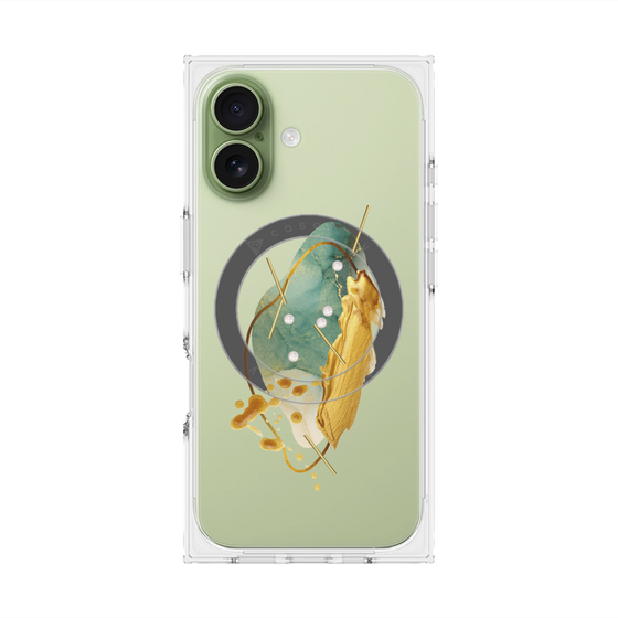 プレミアムスクエアケース with MagSafe［ Nuance Painting Green ］