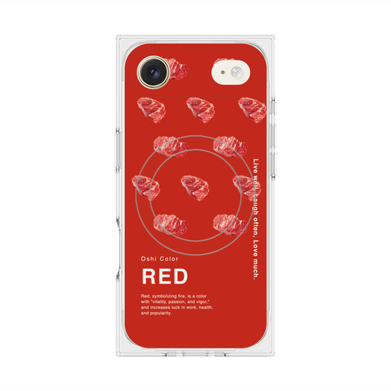 プレミアムスクエアケース with MagSafe［ RED-Meat ］