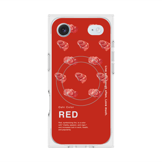 プレミアムスクエアケース with MagSafe［ RED-Meat ］