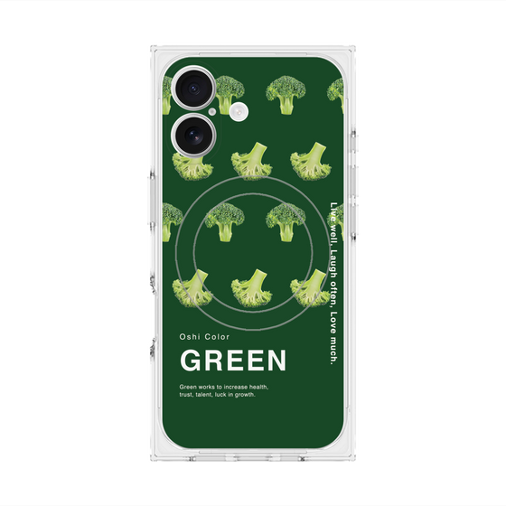 プレミアムスクエアケース with MagSafe［ GREEN-Broccoli ］