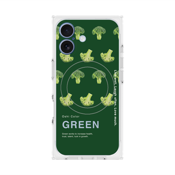 プレミアムスクエアケース with MagSafe［ GREEN-Broccoli ］