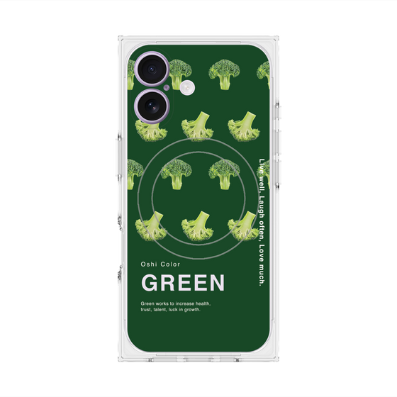 プレミアムスクエアケース with MagSafe［ GREEN-Broccoli ］