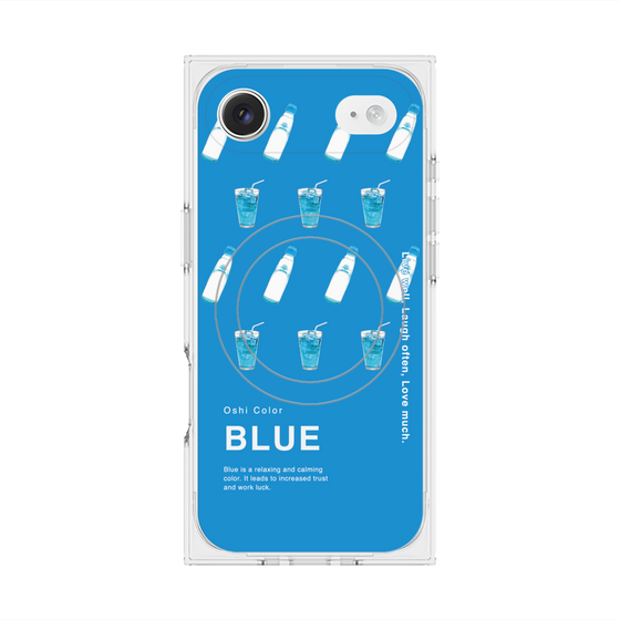 プレミアムスクエアケース with MagSafe［ BLUE-Ramune soda ］