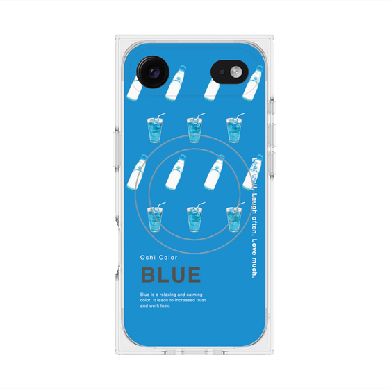 プレミアムスクエアケース with MagSafe［ BLUE-Ramune soda ］