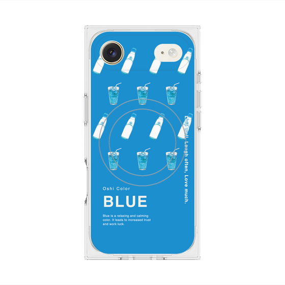 プレミアムスクエアケース with MagSafe［ BLUE-Ramune soda ］