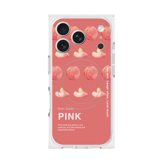 プレミアムスクエアケース with MagSafe［ PINK-Peach ］