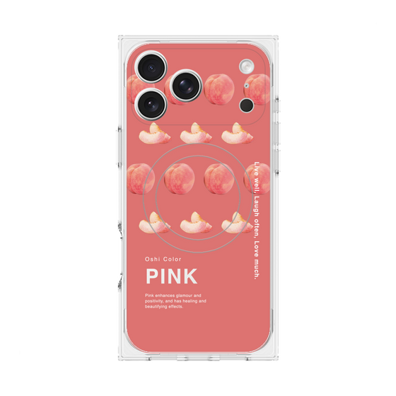 プレミアムスクエアケース with MagSafe［ PINK-Peach ］