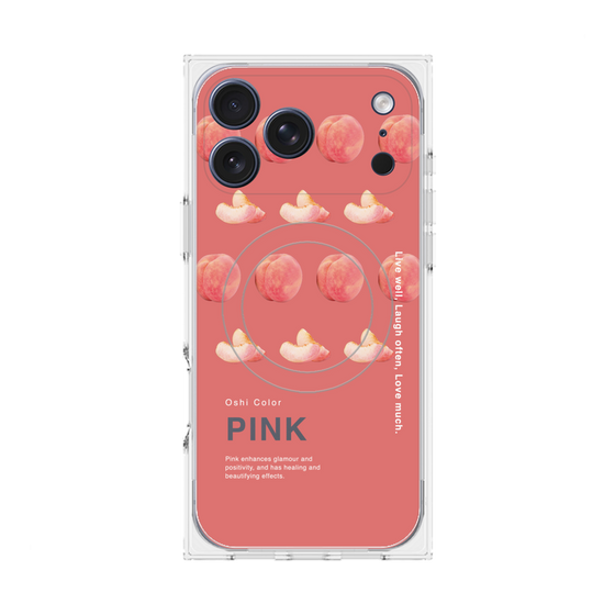 プレミアムスクエアケース with MagSafe［ PINK-Peach ］
