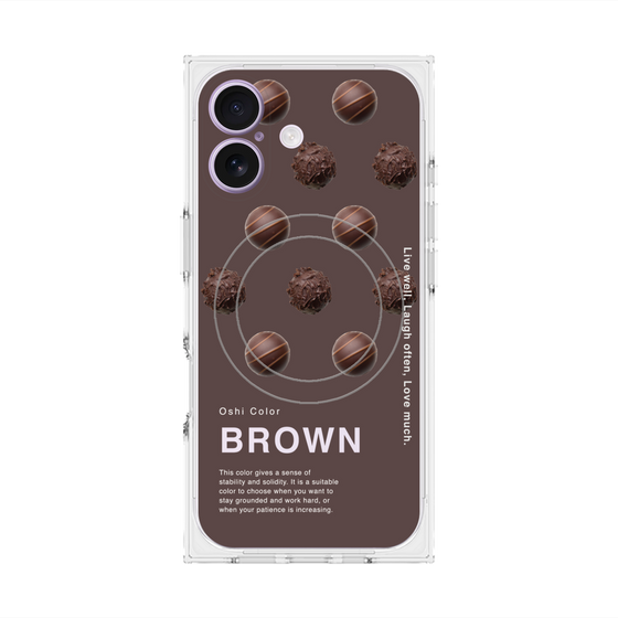 プレミアムスクエアケース with MagSafe［ BROWN-Chocolate ］