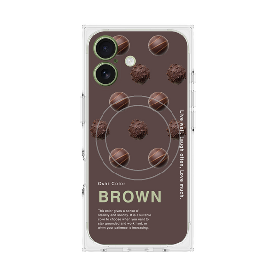 プレミアムスクエアケース with MagSafe［ BROWN-Chocolate ］