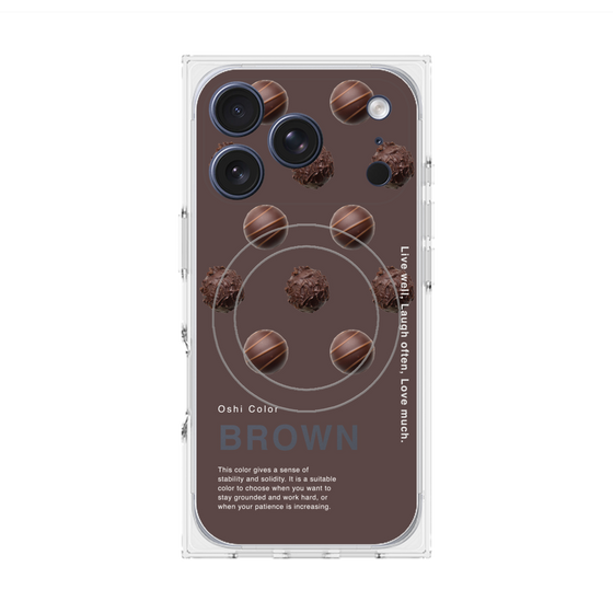 プレミアムスクエアケース with MagSafe［ BROWN-Chocolate ］