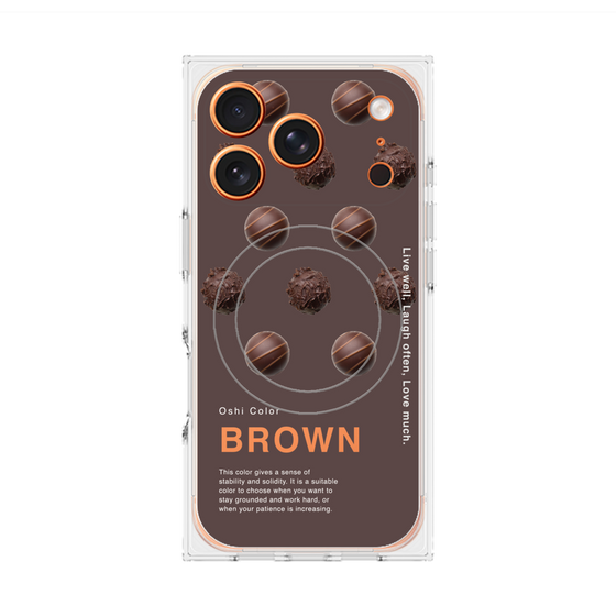 プレミアムスクエアケース with MagSafe［ BROWN-Chocolate ］