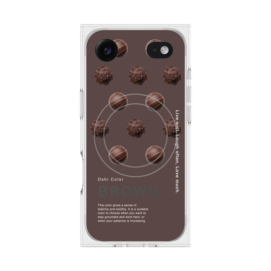プレミアムスクエアケース with MagSafe［ BROWN-Chocolate ］