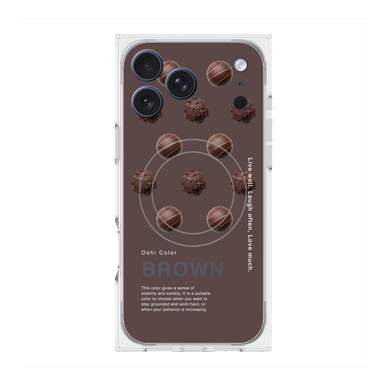 プレミアムスクエアケース with MagSafe［ BROWN-Chocolate ］