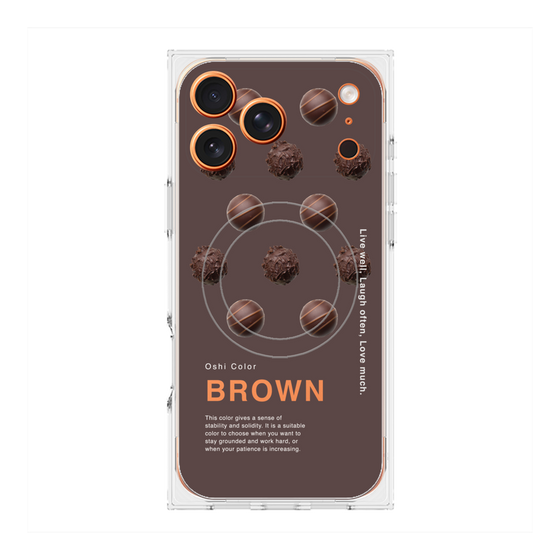 プレミアムスクエアケース with MagSafe［ BROWN-Chocolate ］