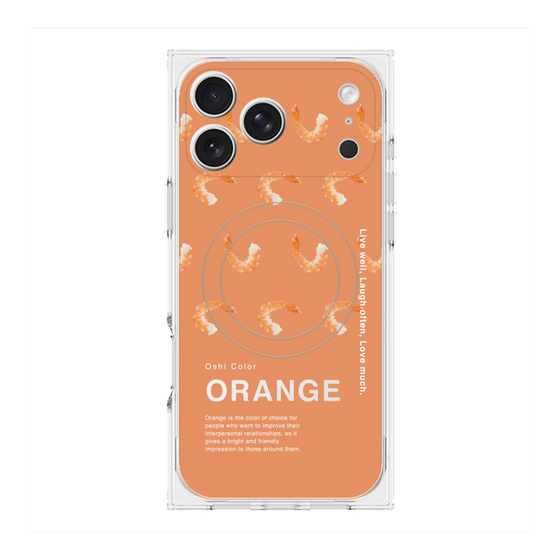 プレミアムスクエアケース with MagSafe［ ORANGE-Shrimp ］