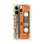 プレミアムスクエアケース with MagSafe［ RETORO CASSETTE TAPE - Skeleton Orange ］