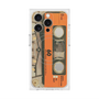 プレミアムスクエアケース with MagSafe［ RETORO CASSETTE TAPE - Skeleton Orange ］