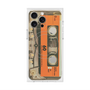 プレミアムスクエアケース with MagSafe［ RETORO CASSETTE TAPE - Skeleton Orange ］