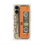 プレミアムスクエアケース with MagSafe［ RETORO CASSETTE TAPE - Skeleton Orange ］