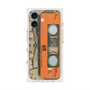 プレミアムスクエアケース with MagSafe［ RETORO CASSETTE TAPE - Skeleton Orange ］
