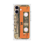 プレミアムスクエアケース with MagSafe［ RETORO CASSETTE TAPE - Skeleton Orange ］