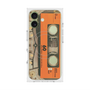 プレミアムスクエアケース with MagSafe［ RETORO CASSETTE TAPE - Skeleton Orange ］