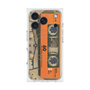 プレミアムスクエアケース with MagSafe［ RETORO CASSETTE TAPE - Skeleton Orange ］