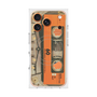 プレミアムスクエアケース with MagSafe［ RETORO CASSETTE TAPE - Skeleton Orange ］