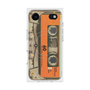 プレミアムスクエアケース with MagSafe［ RETORO CASSETTE TAPE - Skeleton Orange ］