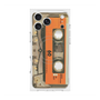 プレミアムスクエアケース with MagSafe［ RETORO CASSETTE TAPE - Skeleton Orange ］