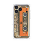 プレミアムスクエアケース with MagSafe［ RETORO CASSETTE TAPE - Skeleton Orange ］