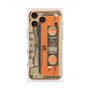 プレミアムスクエアケース with MagSafe［ RETORO CASSETTE TAPE - Skeleton Orange ］