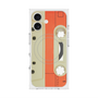 プレミアムスクエアケース with MagSafe［ RETORO CASSETTE TAPE - Opacity White ］