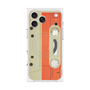 プレミアムスクエアケース with MagSafe［ RETORO CASSETTE TAPE - Opacity White ］