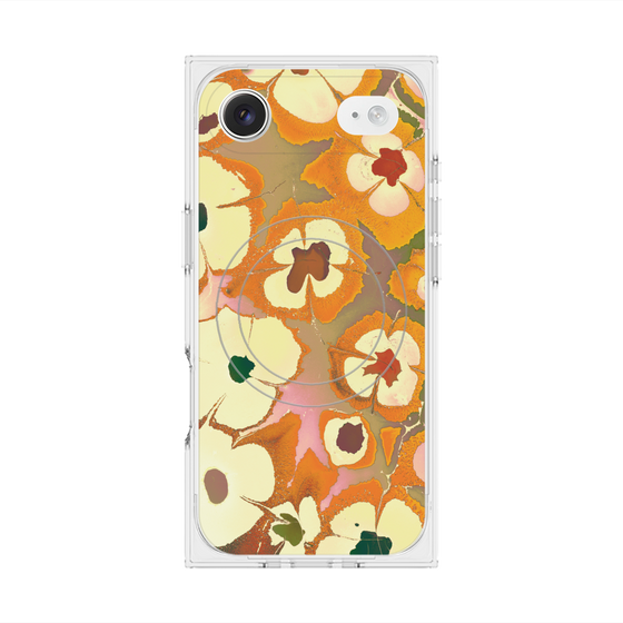 プレミアムスクエアケース with MagSafe［ y2k(Year2000) - Flower - Orange Pink ］
