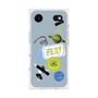 プレミアムスクエアケース with MagSafe［ Playful sticker - Dusty Blue ］