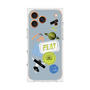 プレミアムスクエアケース with MagSafe［ Playful sticker - Dusty Blue ］
