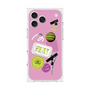 プレミアムスクエアケース with MagSafe［ Playful sticker - Dusty Pink ］