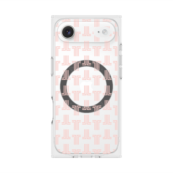 プレミアムスクエアケース with MagSafe［ LANVIN en Bleu - Monogram - Pink ］