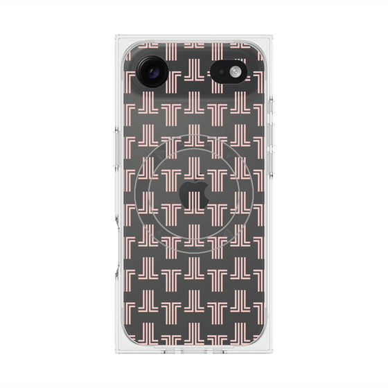 プレミアムスクエアケース with MagSafe［ LANVIN en Bleu - Monogram - Pink ］