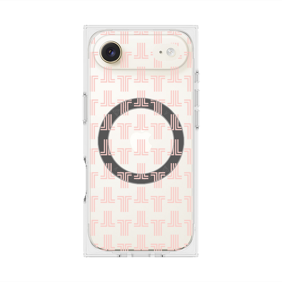プレミアムスクエアケース with MagSafe［ LANVIN en Bleu - Monogram - Pink ］